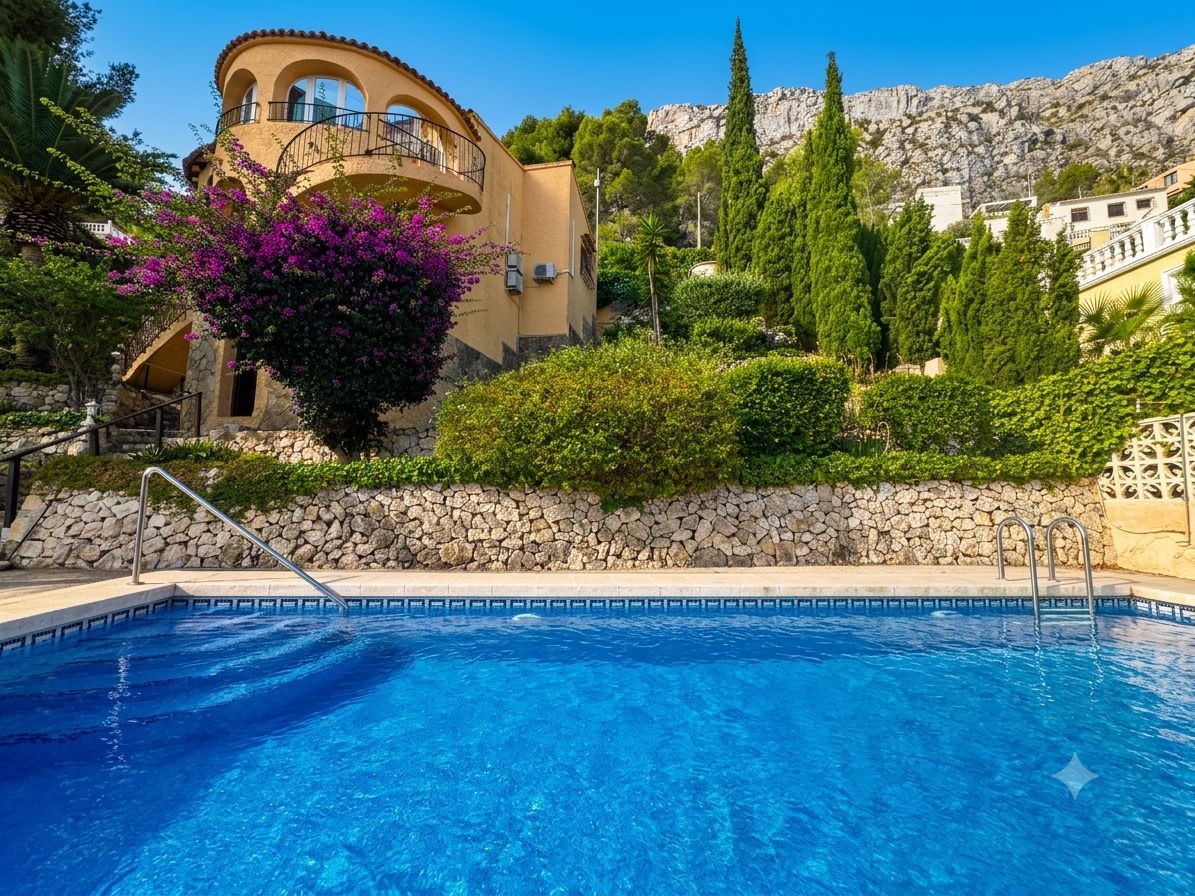 VILLAJARDÍN - Villa con piscina privada con vistas a la montaña cerca de la playa
